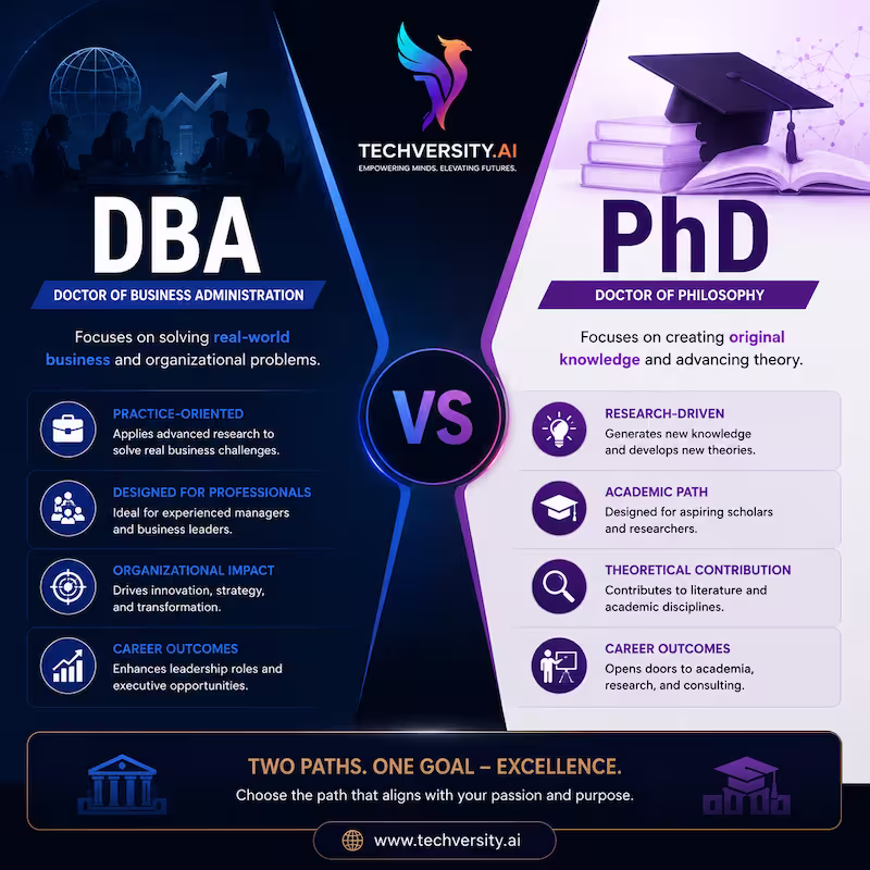 DBA vs PhD: Which Doctorate Is Right for Working Professionals?