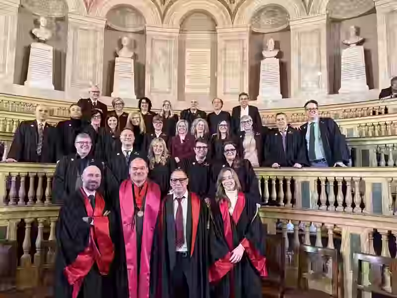 Graduate receiving doctoral degree